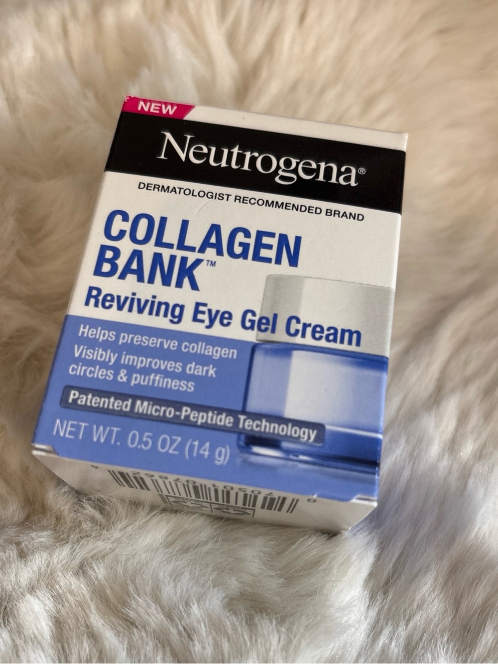 Neutrogena Collagen Bank Reviving Eye Gel Cream .5 oz Full Size NEW In Box